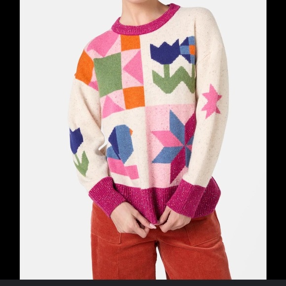 Gorman | Granny Square Sweater | Merino/Lambs Wool
Blend | size L (AU 14) - Picture 1 of 5